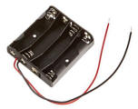 4 x AAA Cell Battery Holder with Wires 