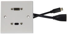 Multimedia Wallplate with 8K HDMI and USB4 Type-C Sockets