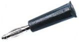 4mm Bunch Pin Plug, Solder - Black