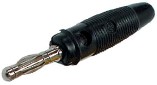 4mm Bunch Pin Plug, Screw - Black