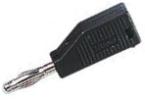 4mm Stackable Bunch Pin Plug, Screw - Black