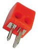 2 Pin DIN 90° Plug Red - Screw Terminals