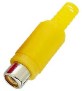 Yellow Plastic Phono Line Socket