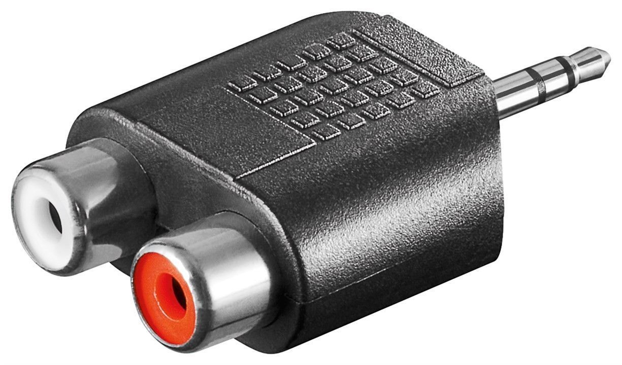 3.5mm Stereo Plug - 2 x Phono Sockets