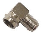 'F' Plug - 'F' Socket Adaptor (90° Elbow)