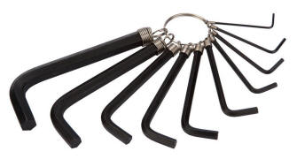 10 Piece Metric Hex Key Set 1.5 - 10mm