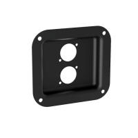 Steel Mounting Dish for 2 D-Series Connectors (Black Finish)