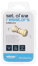 610 Assorted E12 series  watt Resistors