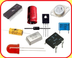 Capacitors, Diodes, IC's, Resistors, Transistors and Voltage Regulators