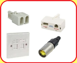 CAT5 and CAT6 Leads and wall outlet plates