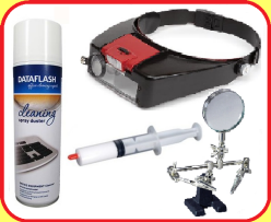 Helping Hands, Head Magnifiers and Cleaning and Lubricating Agents