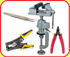 Screwdrivers, Pliers, Wire Strippers, Drills and Files