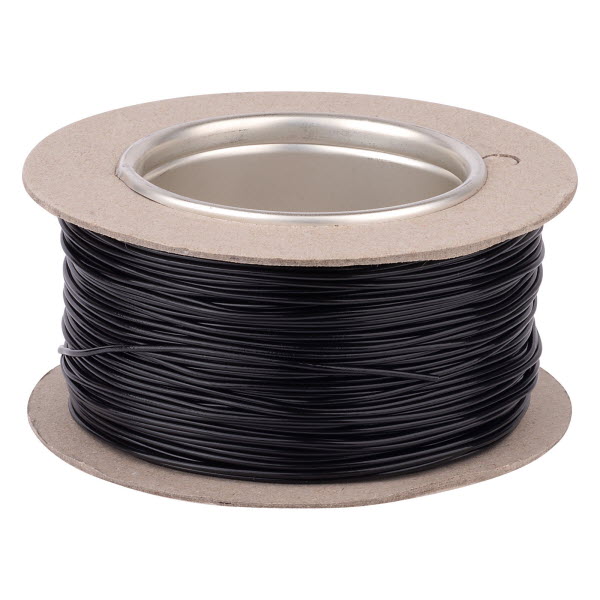 Stranded PVC Equipment Wire 0.5A Max 10/0.1mm. 1.2mmØ - Black