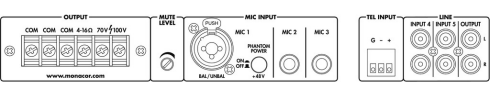 Monacor PA-324 Amplifier (Rear)